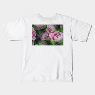 Plethora of Pink Peonies Kids T-Shirt